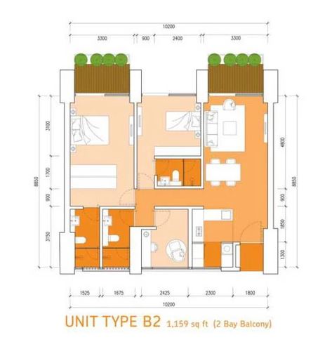 Lumi Residence @ Tropicana – BRAND NEW 2+1 Rooms & 2 Bathrooms